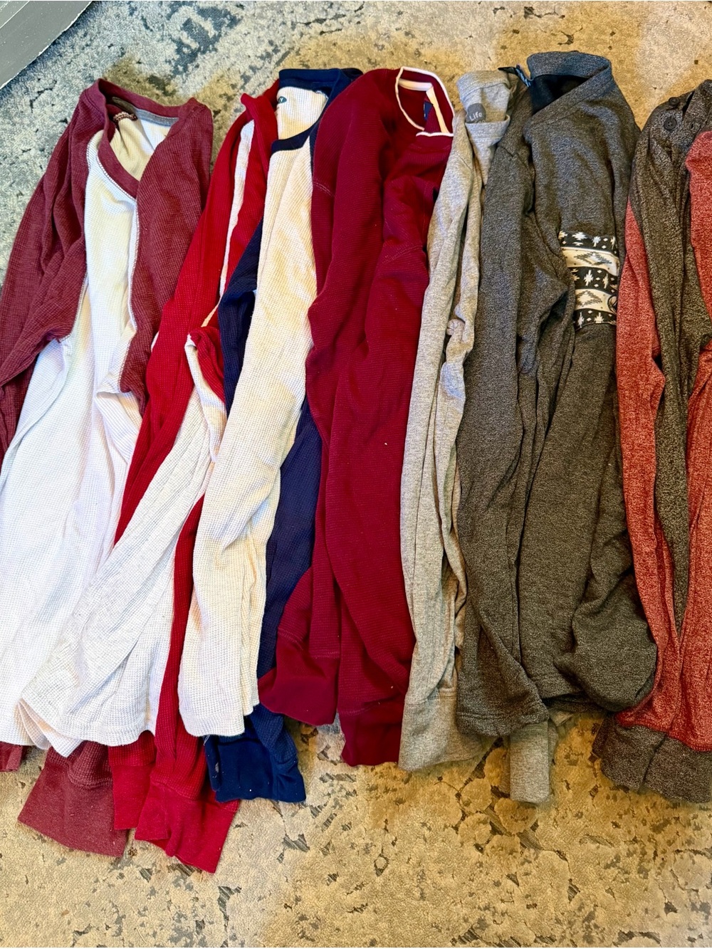 Lot of 6 Men’s Casual Long Sleeve Shirts - L/XL - Old Navy, Polo, Volcum